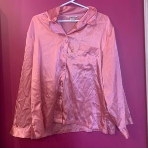 Pink satin top